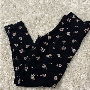 American Eagle leggings black/blush floral print